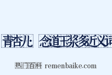 青杏儿·念道玉浆多近义词是什么意思的图片